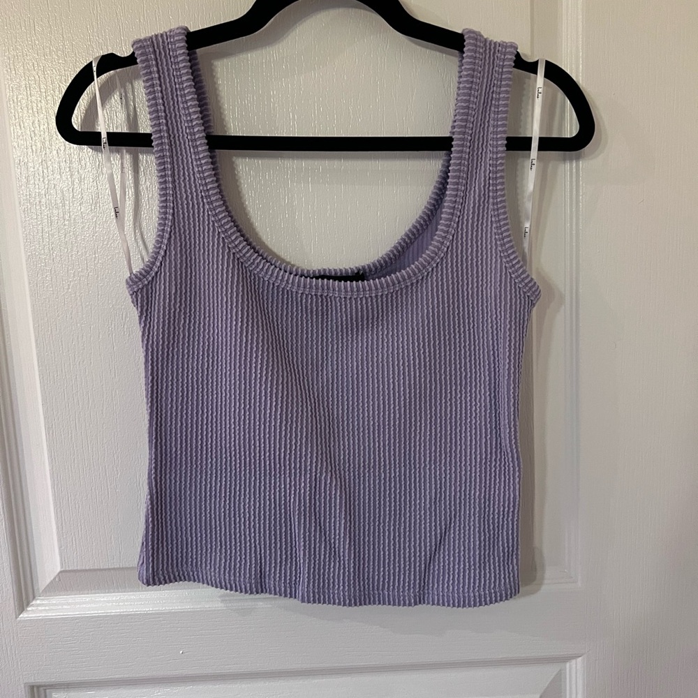 Lulu's Lilac Ribbed Knit Tank Top